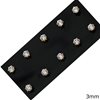 Stainless Steel Solitaire Round Earrings 3mm