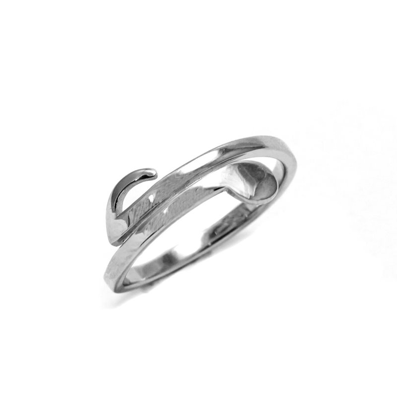  Silver  925 Ring Music Note 