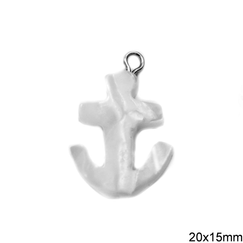 Mop-shell Pendant Anchor 20x15mm