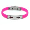 Stainless Steel bracelet with rubber 8mm