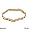 Stainless Steel Curved Bangle Bracelet 2.5mm