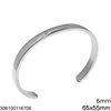 Stainless Steel Openable Lustre Cuff Bracelet  3.6-8mm