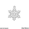 Casting Pendant Snowflake with Enamel 20-24mm