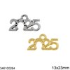 2025 New Years Lucky Charm "2025" 13x23mm