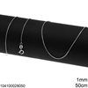 Silver 925 Venetian Link Chain 1mm