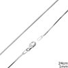 Silver 925 Square Snake Chain 1mm