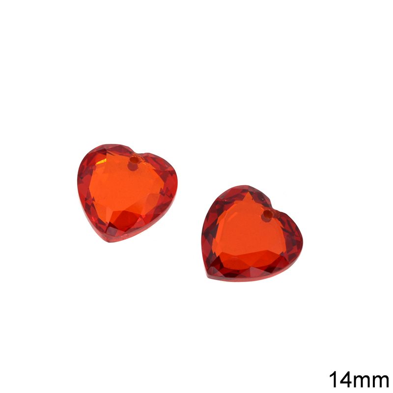 Zircon Pendant Heart 14mm