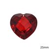 Zircon Pendant Heart 25mm