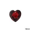 Zircon Pendant Heart 18mm