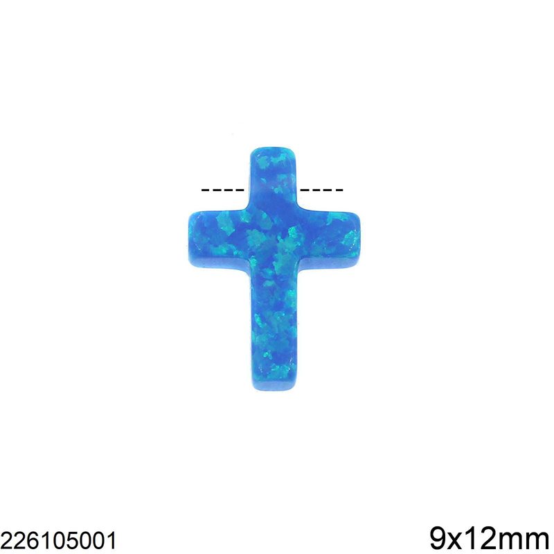 Χάνδρα Σταυρός Οπάλιο 9x12mm