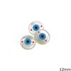 Mop-shell stone Spacer  with evil eye 12mm