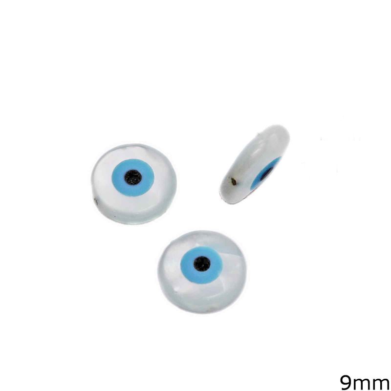 Mop-shell Bead with evil eye 9mm 