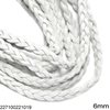 Suede Flat Cord Braided 6mm