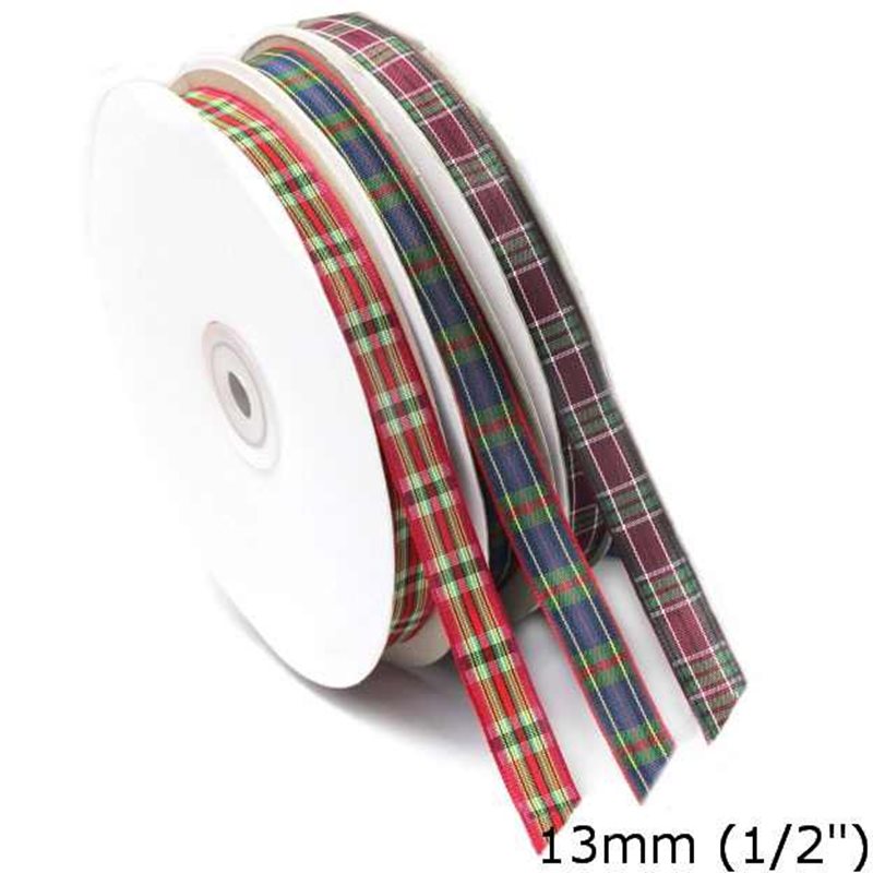 Fabric Plaid Ribbon 13mm (1/2")