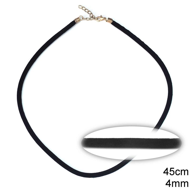 Velvet Cord Necklace 4mm-45cm