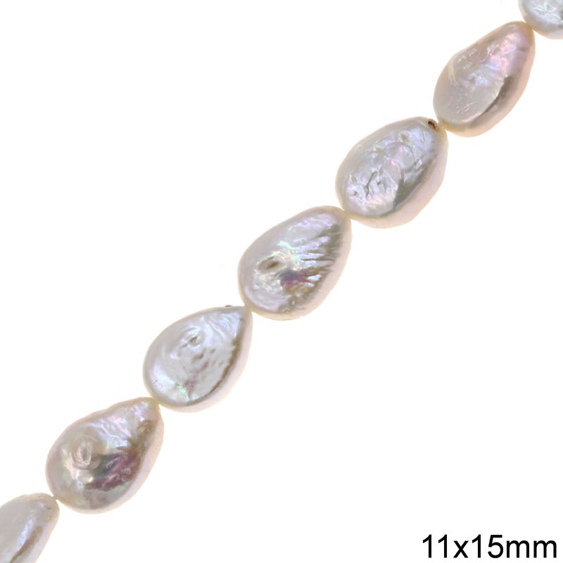 Freshwater Pearl Pearshape Beads 11x15mm