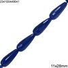 Jade Pearshape Faceted Bead 11x28mm