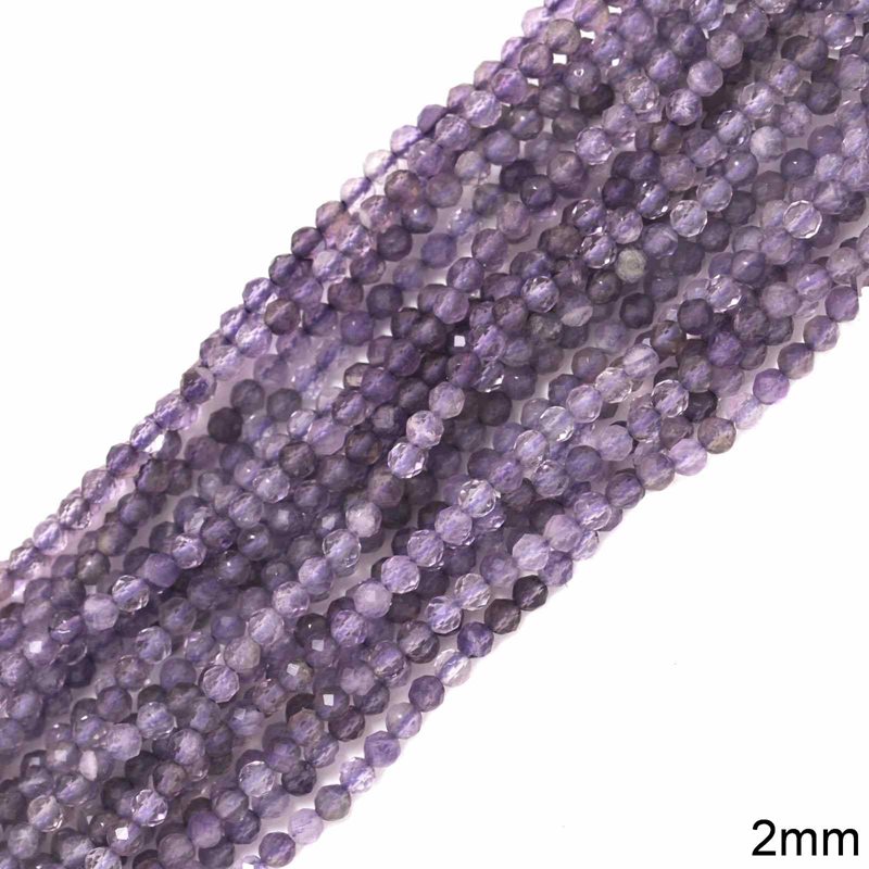Amethyst Faceted Beads 2mm