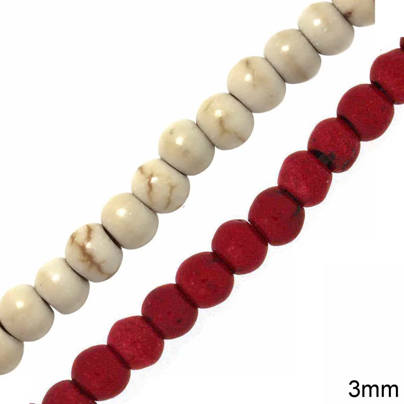 Howlite Beads 3mm