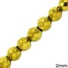 Faceted Hematine Beads 2mm
