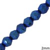 Faceted Hematine Beads 2mm