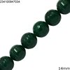 Jade Faceted Round Beads  14mm