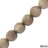 Jade Faceted Round Beads 8mm