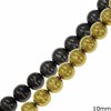Hematine Round Beads 10mm