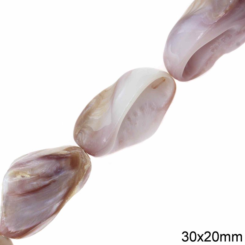 Synthetic Quartz Beads 30x20mm