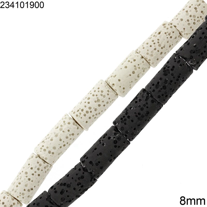 Lava Beads Cylinder 8mm