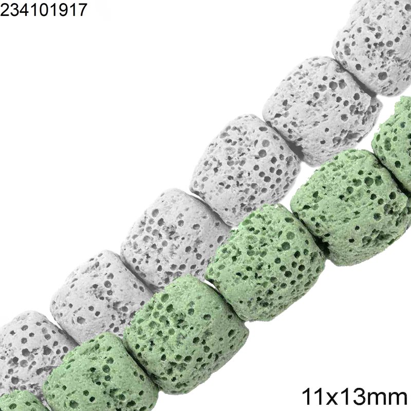 Lava Tube Beads 11x13mm
