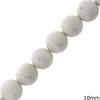 White Matte Coral Beads 10mm