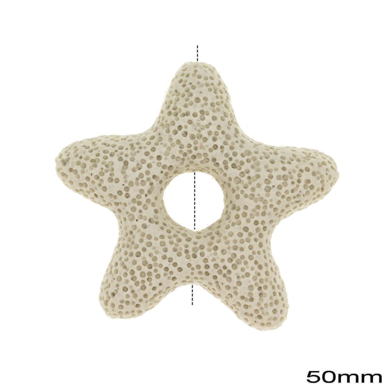 Lava Bead Starfish 50mm