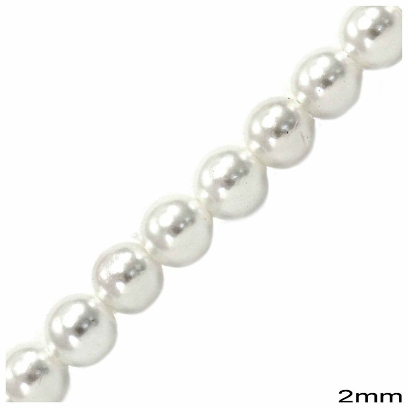 Mop-shell pearl coating color beads 2mm