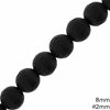 Onyx Faceted Matte Beads 8mm Φ2mm