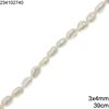 Rice Freshwater Pearl Beads 3x4mm, 39CM