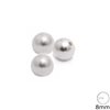 Mop-shell Half-Drilled Bead 8mm Pearl Plated