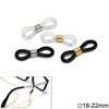 Elastic Eyeglasses Chain Connector 18mm with  Iron Coil