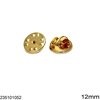 Brass Clutch Pin Back 12mm