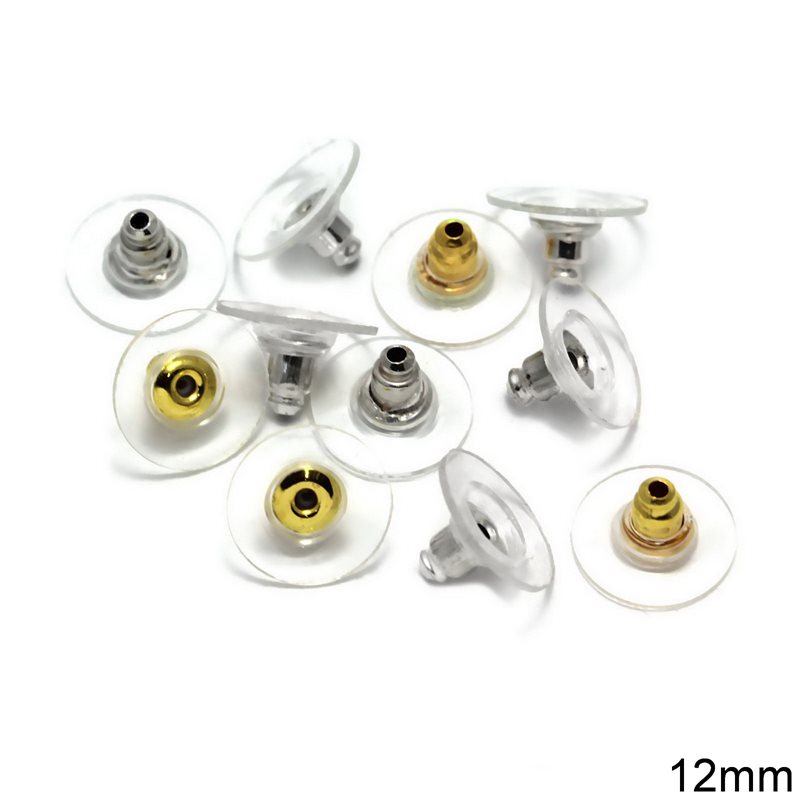 Brass Earring Back with Plastic 12mm