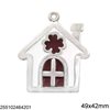 New Years Lucky Charm Church with Enamel 49-52mm