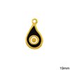 Casting Pearshape Pendant with Evil Eye 22mm