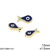 Casting Fish Bead with Enamel 15mm and Hole 1.5mm