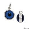 Silver 925 Handmade Pendant Glass Evil Eye 8mm