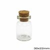 Glass Bottle with Cork 30x22mm