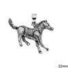 Silver 925 Pendant Horse 22mm