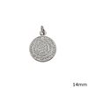 Silver 925 Pendant Disk of Phaistos 14mm