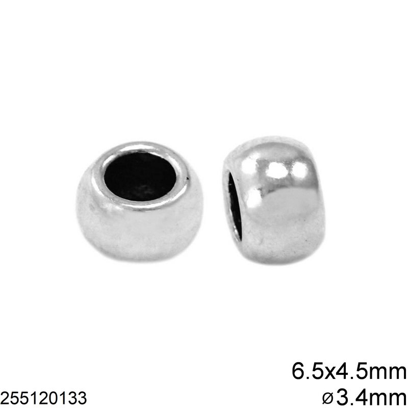 Casting Bead 6.5x4.5mm with Hole 3.4mm