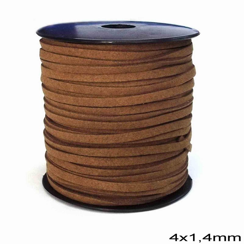 Suede Flat Cord 4x1.4mm