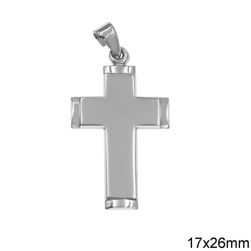 Silver 925 Pendant Cross 17x26mm